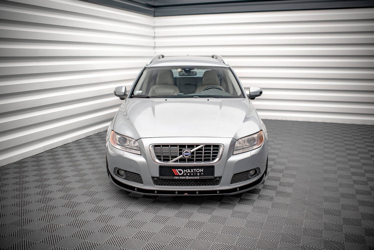 Street+ Spoilerlippe Front Ansatz V.1 passend für Volvo V70 Mk3 schwarz Hochglanz – Ansicht 1