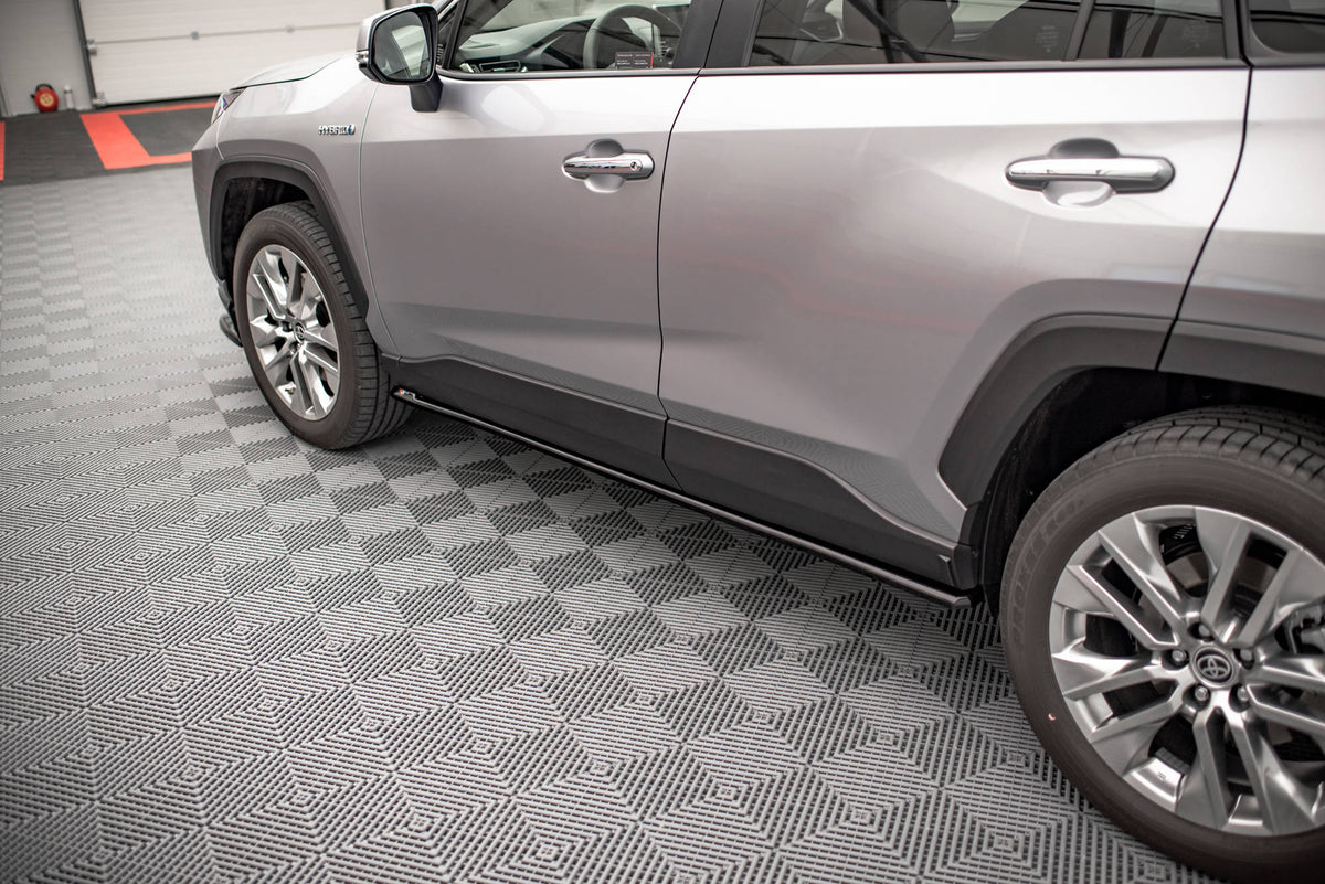 Street+ Seitenschweller Leisten passend für Toyota RAV4 Mk5 schwarz Hochglanz – Ansicht 3