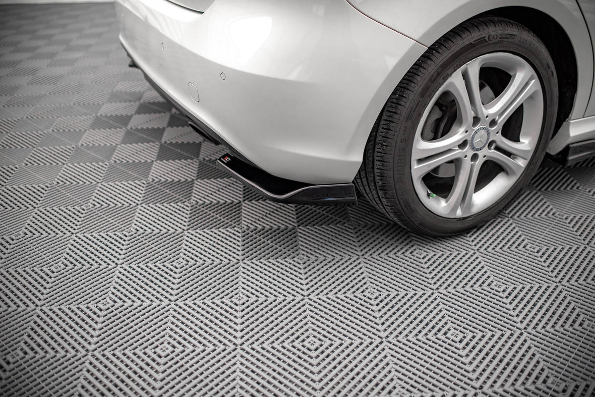 Heck Ansatz Flaps Diffusor V.1 passend für Mercedes-Benz A W176 schwarz Hochglanz – Ansicht 3
