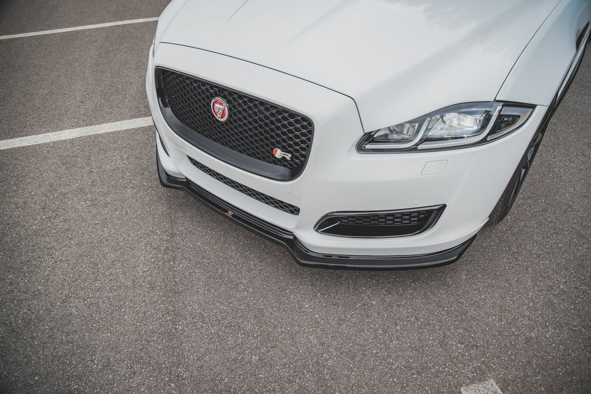 Street+ Spoilerlippe Front Ansatz passend für Jaguar XJ R-Sport X351 Facelift schwarz Hochglanz – Ansicht 5