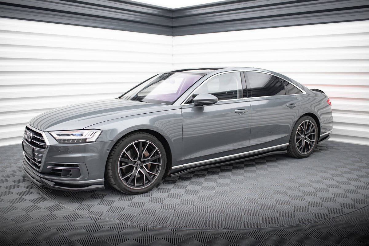 Street+ Seitenschweller Leisten passend für Audi A8 D5 schwarz Hochglanz – Ansicht 4
