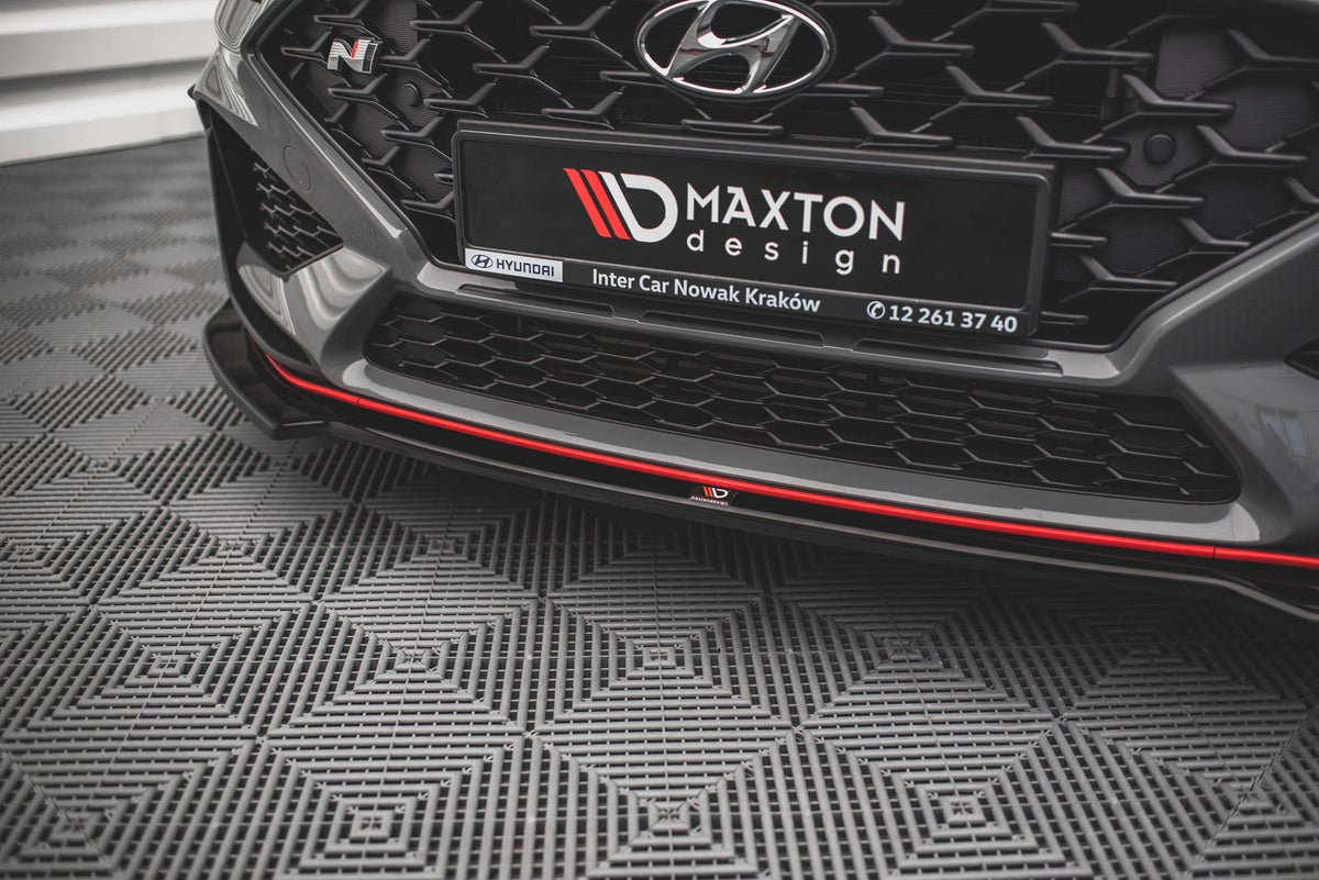 Street+ Spoilerlippe Front Ansatz V.3 passend für Hyundai I30 N / I30 N-Line Hatchback/Fastback Mk3 Facelift schwarz Hochglanz – Ansicht 3