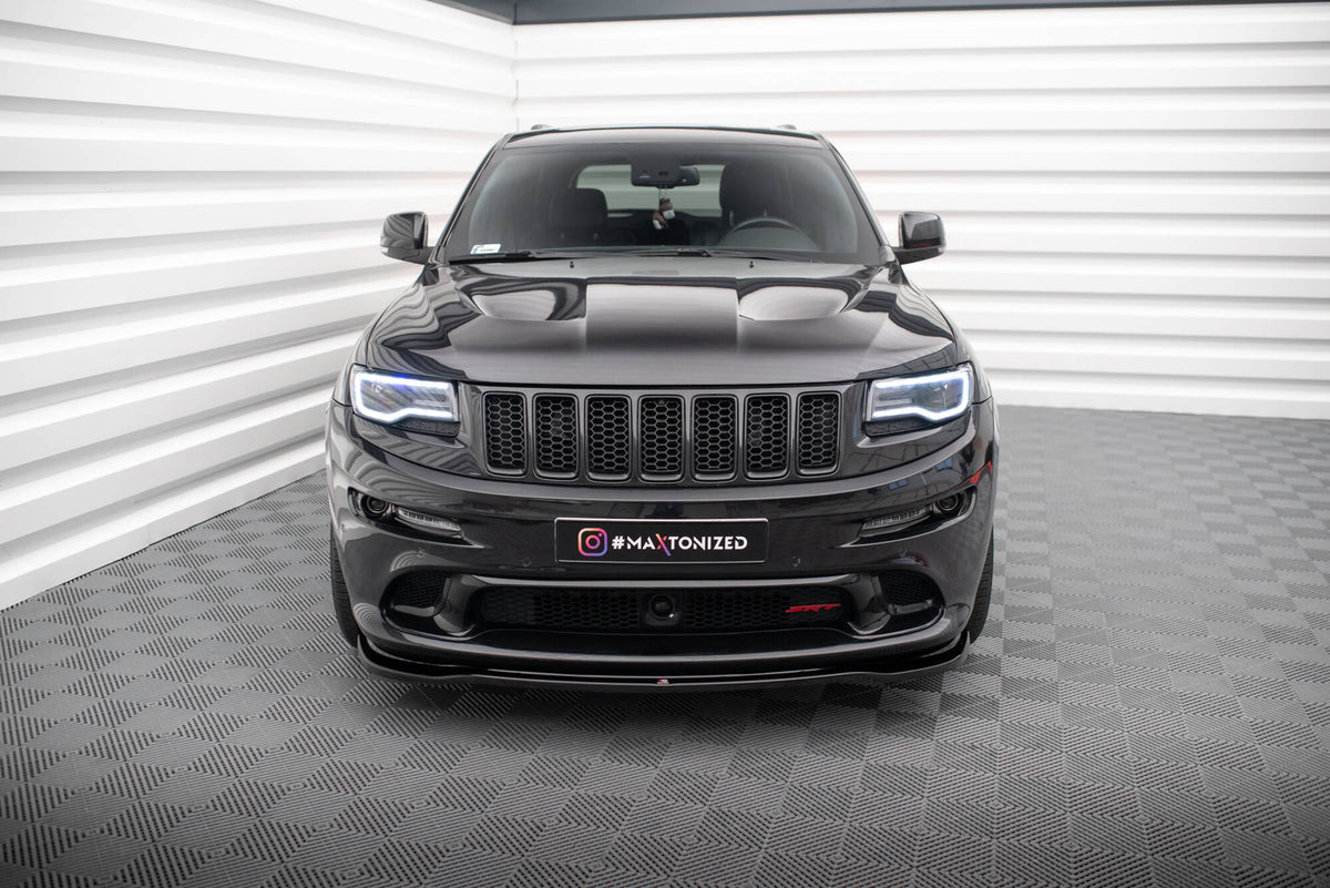 Street+ Spoilerlippe Front Ansatz passend für Jeep Grand Cherokee SRT WK2 Facelift schwarz Hochglanz – Ansicht 1