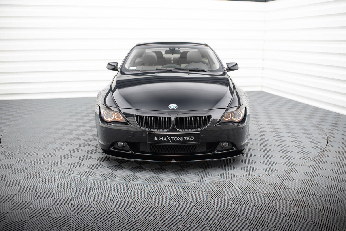 Street+ Spoilerlippe Front Ansatz V.2 passend für BMW 6er Coupe E63 / Cabrio E64  schwarz Hochglanz – Ansicht 1