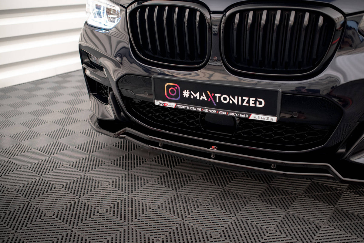Street+ Spoilerlippe Front Ansatz V.1 passend für BMW X3 M40d / M40i / M-Paket G01  schwarz Hochglanz – Ansicht 3