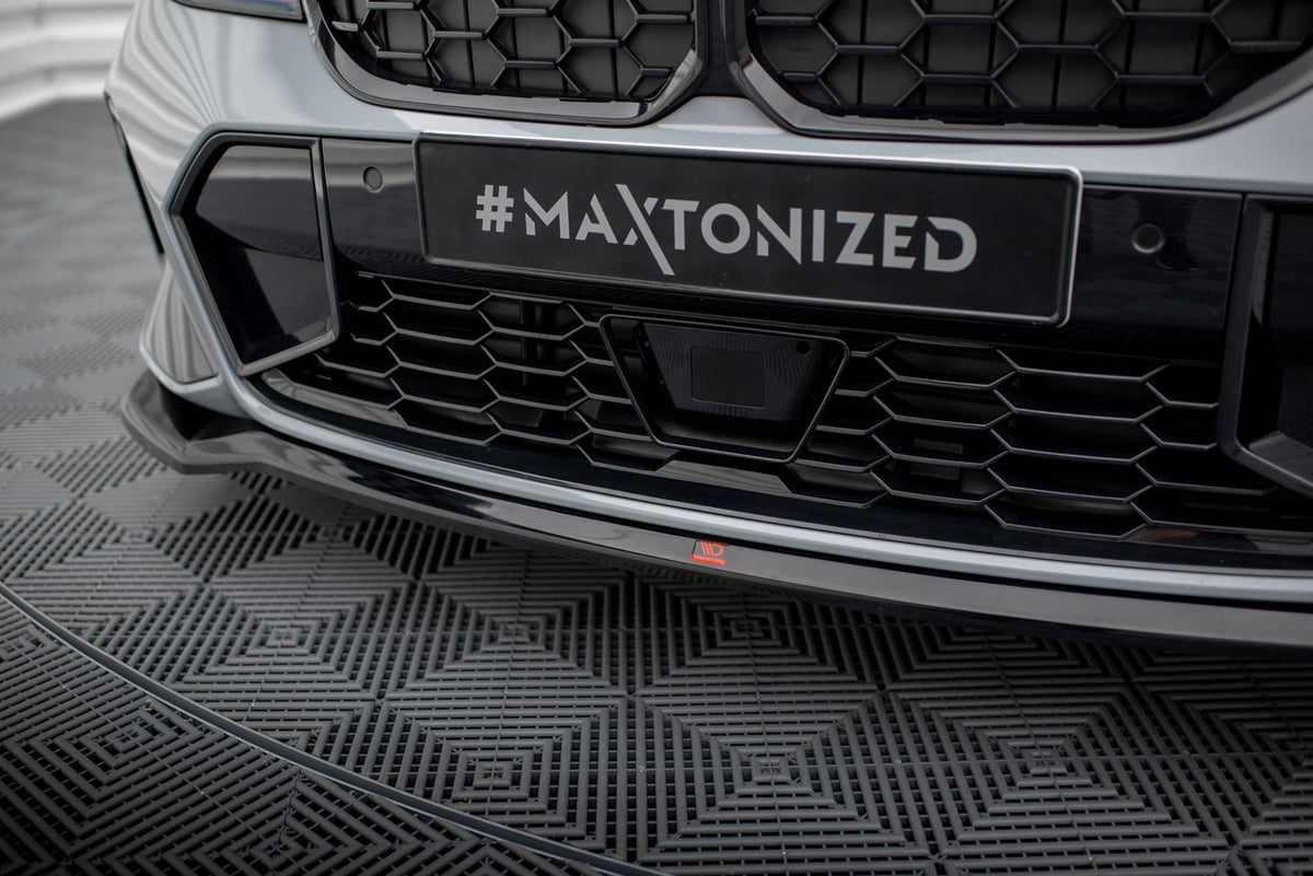 Street+ Spoilerlippe Front Ansatz V.2 passend für BMW 3er M340i / M-Paket G20 / G21 Facelift schwarz Hochglanz – Ansicht 3