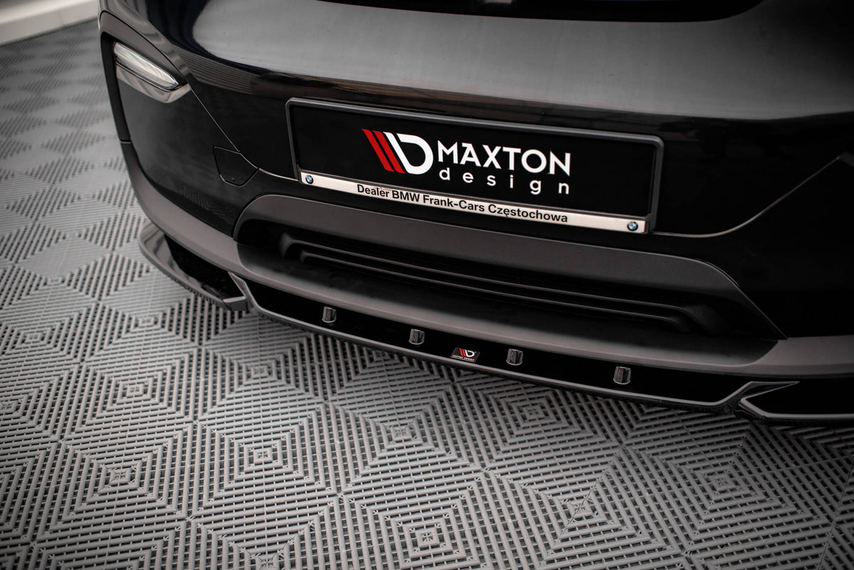 Street+ Spoilerlippe Front Ansatz V.2 passend für BMW i3 S Mk1 Facelift schwarz Hochglanz – Ansicht 3