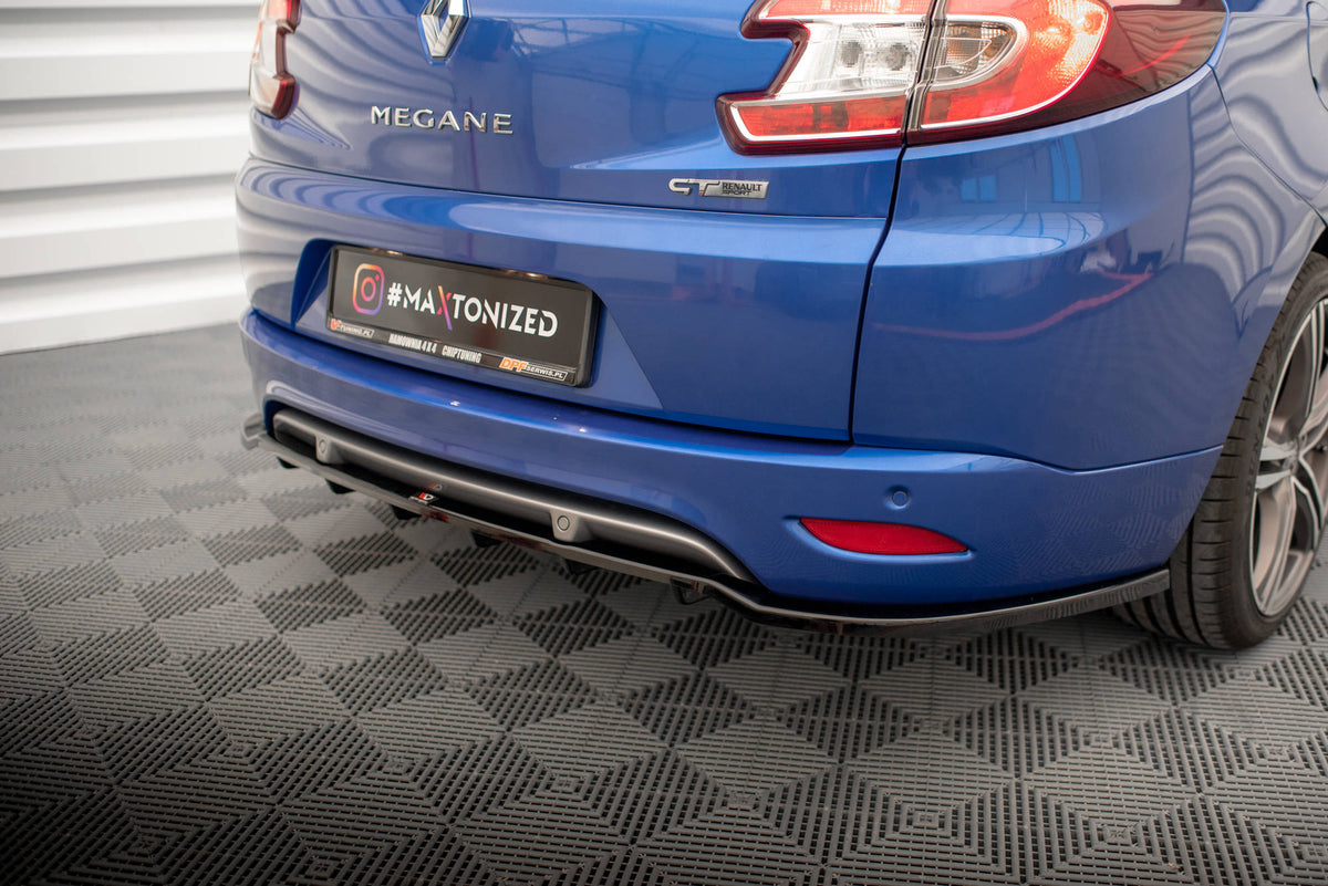 Street+ Mittlerer Diffusor RACE passend für Renault Megane GT Line Grandtour Mk3 Facelift schwarz Hochglanz – Ansicht 3