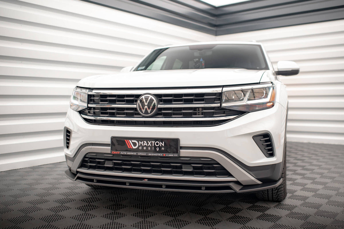 Street+ Spoilerlippe Front Ansatz V.2 passend für VW Atlas Cross Sport schwarz Hochglanz – Ansicht 4