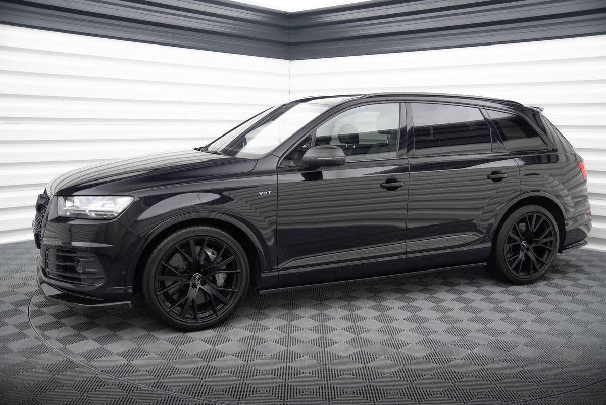 Street+ Seitenschweller Leisten V.2 passend für Audi SQ7 / Q7 S-Line Mk2 schwarz Hochglanz – Ansicht 1
