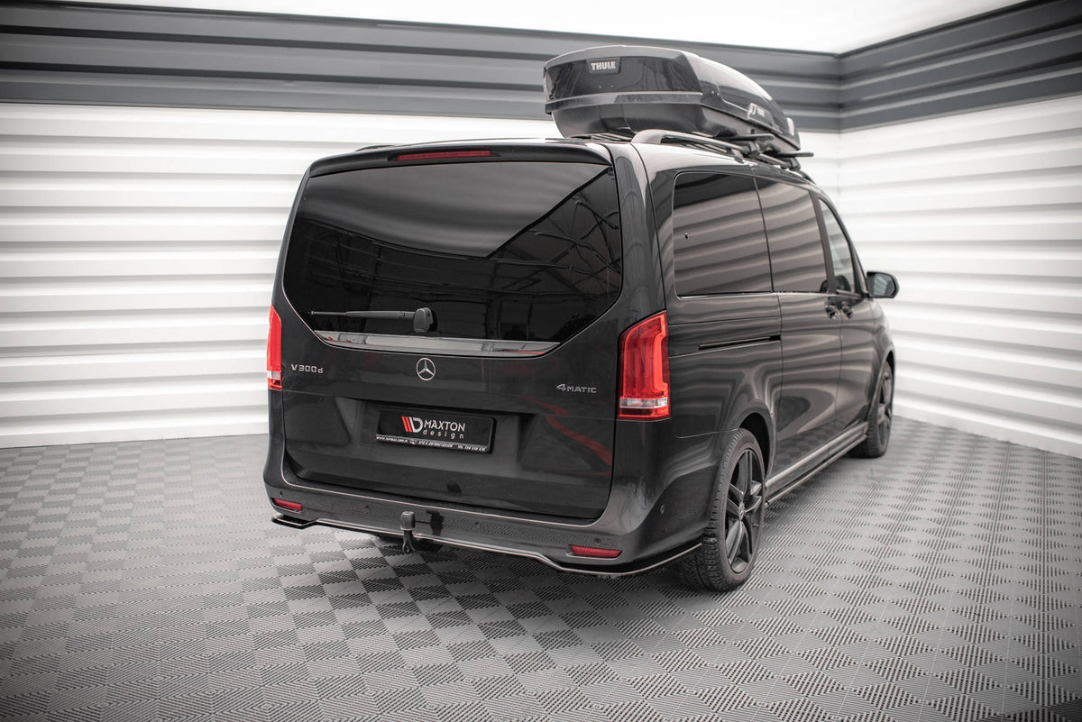Street+ Mittlerer Diffusor RACE passend für Mercedes-Benz V-Klasse AMG-Line W447 Facelift schwarz Hochglanz – Ansicht 1