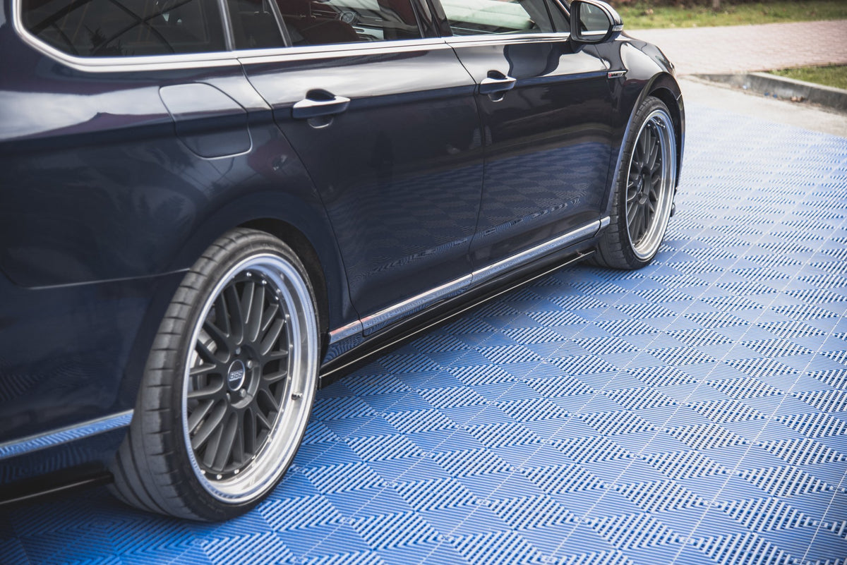 Street+ Seitenschweller Leisten passend für VW Passat B8 schwarz Hochglanz – Ansicht 3