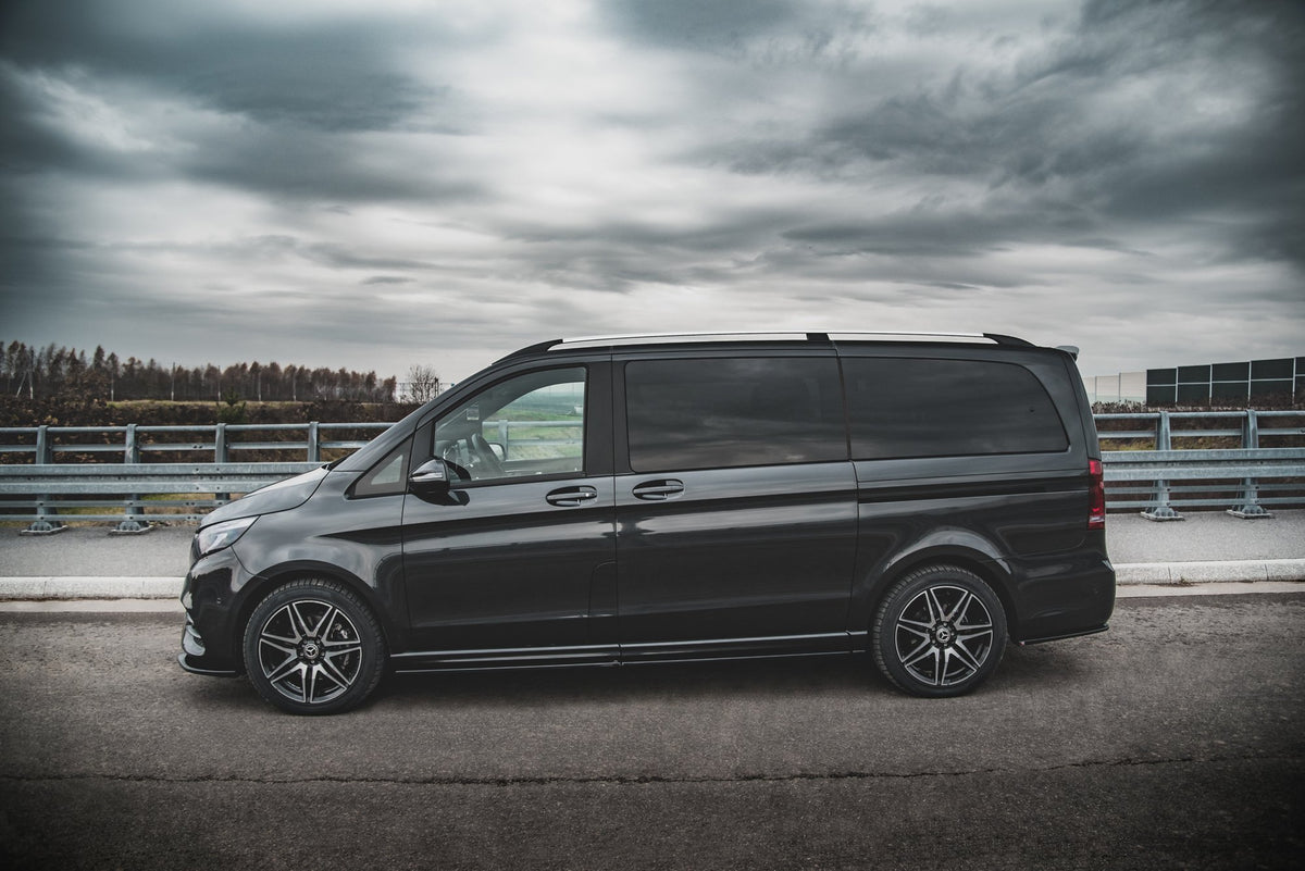 Street+ Seitenschweller Leisten passend für Mercedes-Benz V-Klasse Long AMG-Line W447  schwarz Hochglanz – Ansicht 1