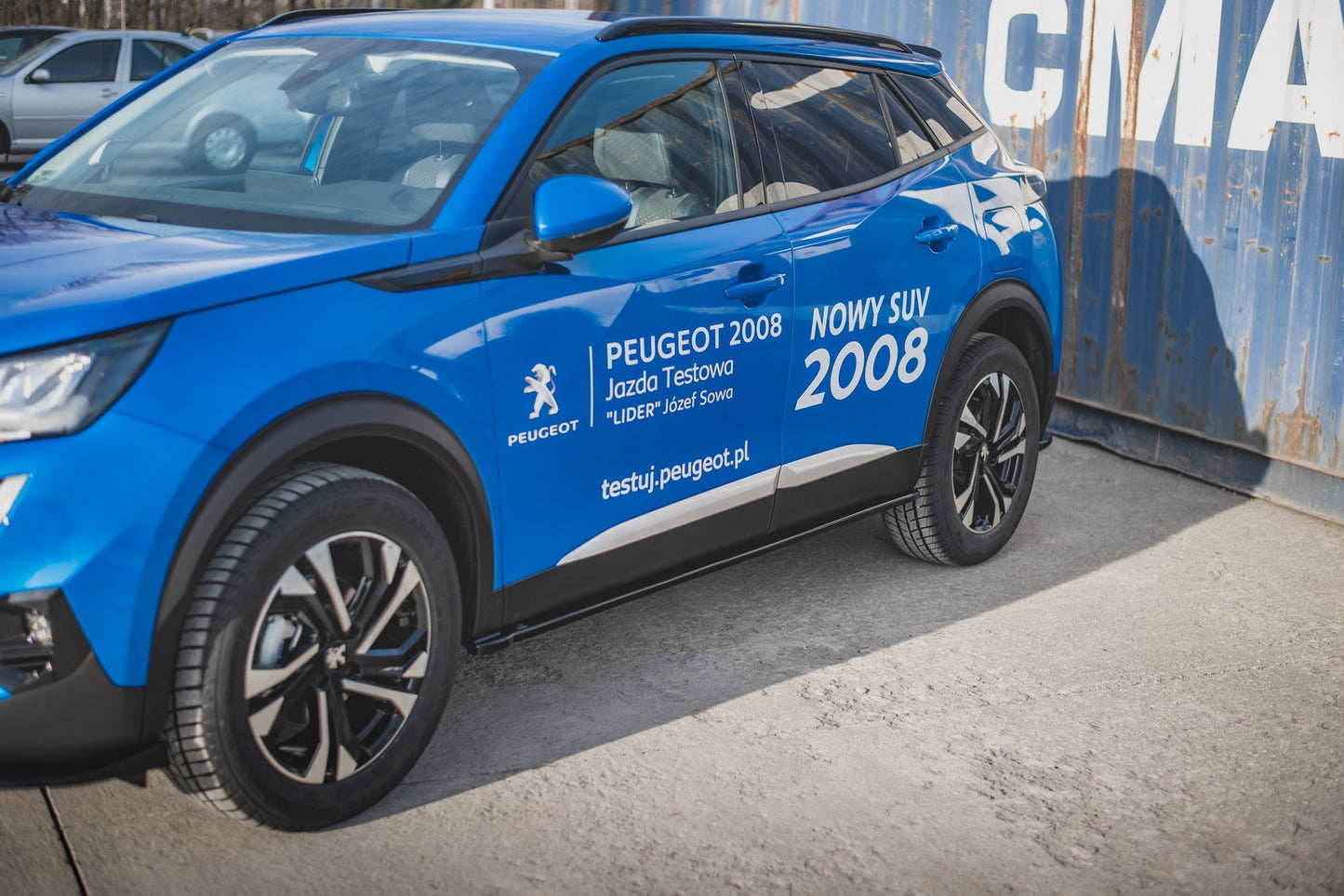 Street+ Seitenschweller Leisten passend für Peugeot 2008 Mk2 schwarz Hochglanz – Ansicht 1