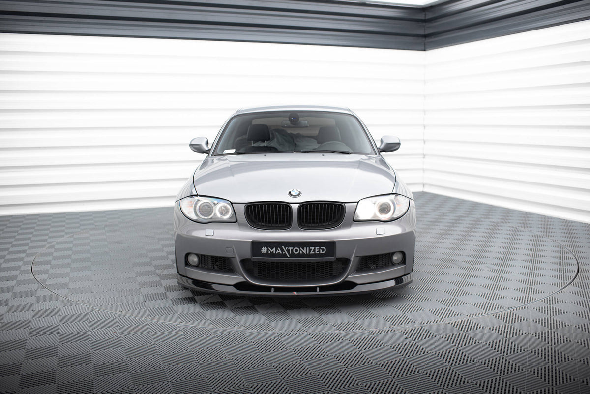 Street+ Spoilerlippe Front Ansatz V.2 passend für BMW 1er M-Paket E82 schwarz Hochglanz – Ansicht 1