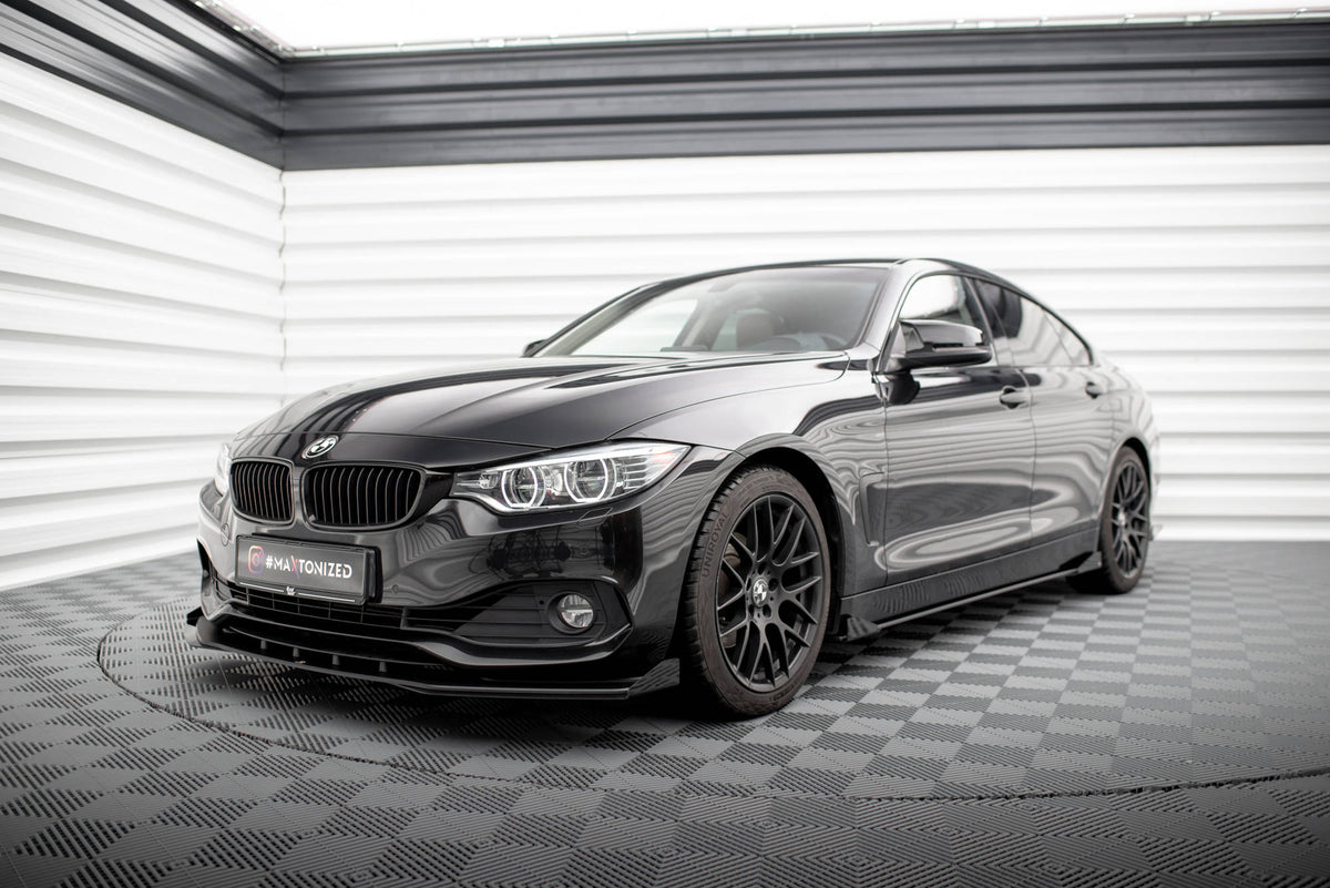 Front Stoßstange Flaps passend für BMW 4er Gran Coupe F36 schwarz Hochglanz – Ansicht 1