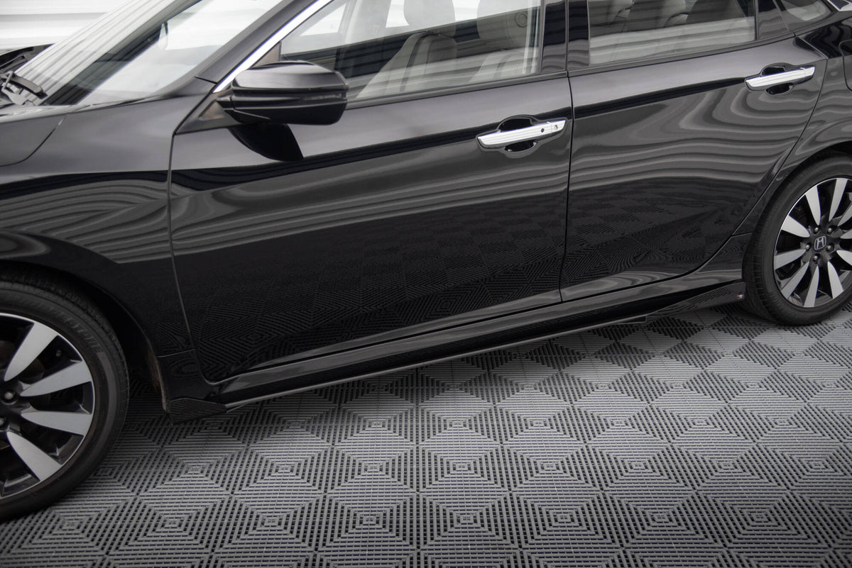 Seitenschweller Flaps passend für Honda Civic Mk10 schwarz Hochglanz – Ansicht 3