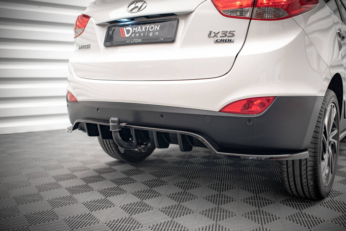 Street+ Mittlerer Diffusor RACE passend für Hyundai ix35 Mk1 schwarz Hochglanz – Ansicht 1