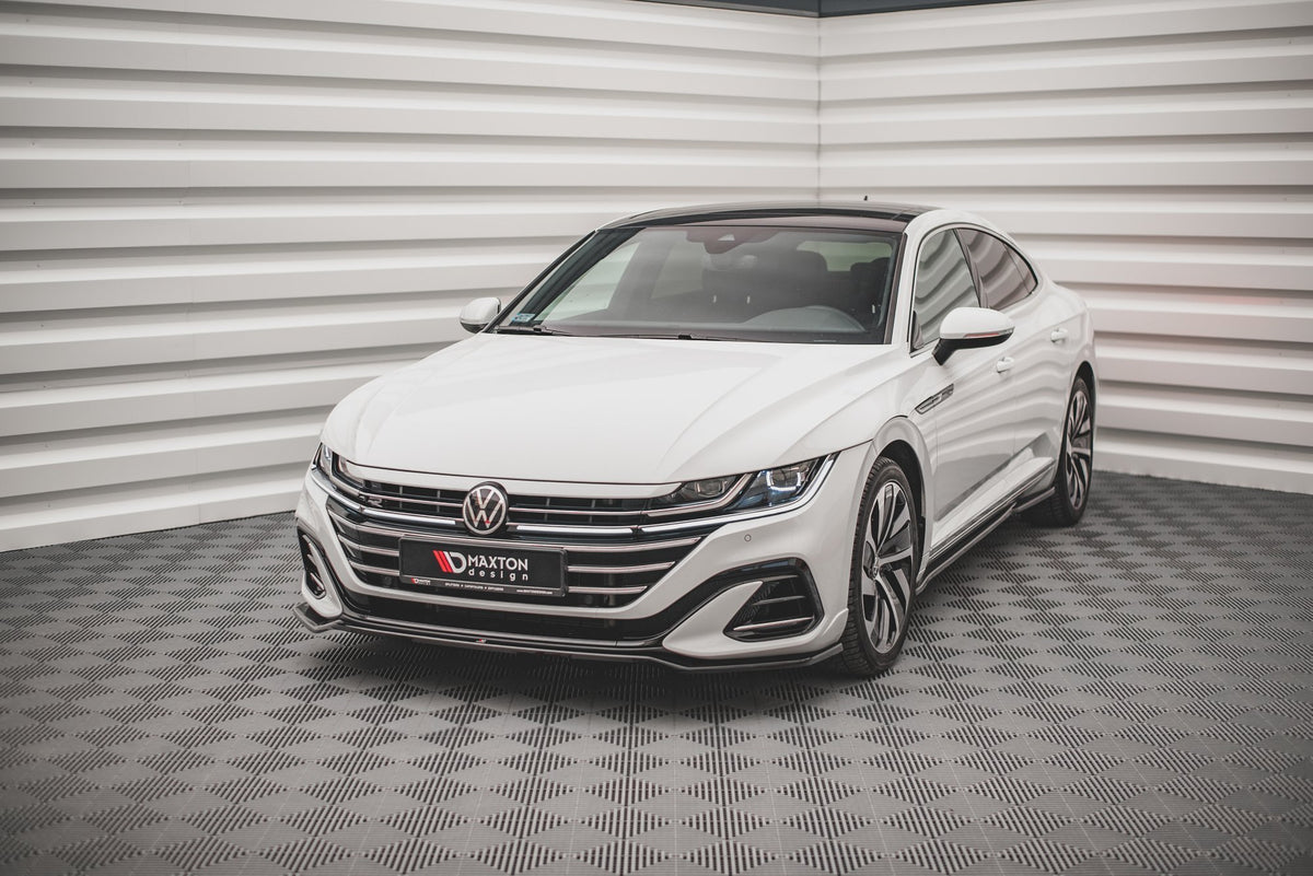 Street+ Spoilerlippe Front Ansatz V.3 passend für VW Arteon R-Line Limousine / Shooting Brake Mk1 Facelift schwarz Hochglanz – Ansicht 4