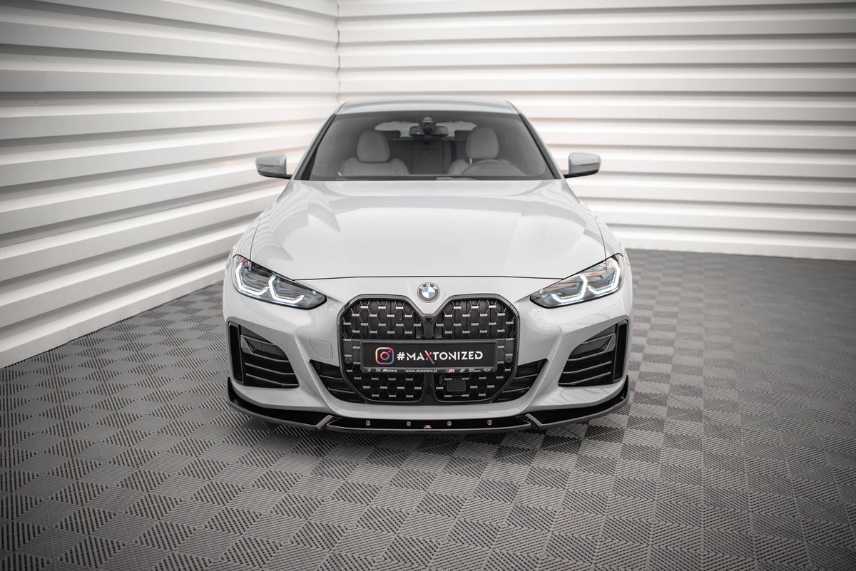 Street+ Spoilerlippe Front Ansatz V.2 passend für BMW 4er / i4 Gran Coupe M-Paket / M440i G26 schwarz Hochglanz – Ansicht 1