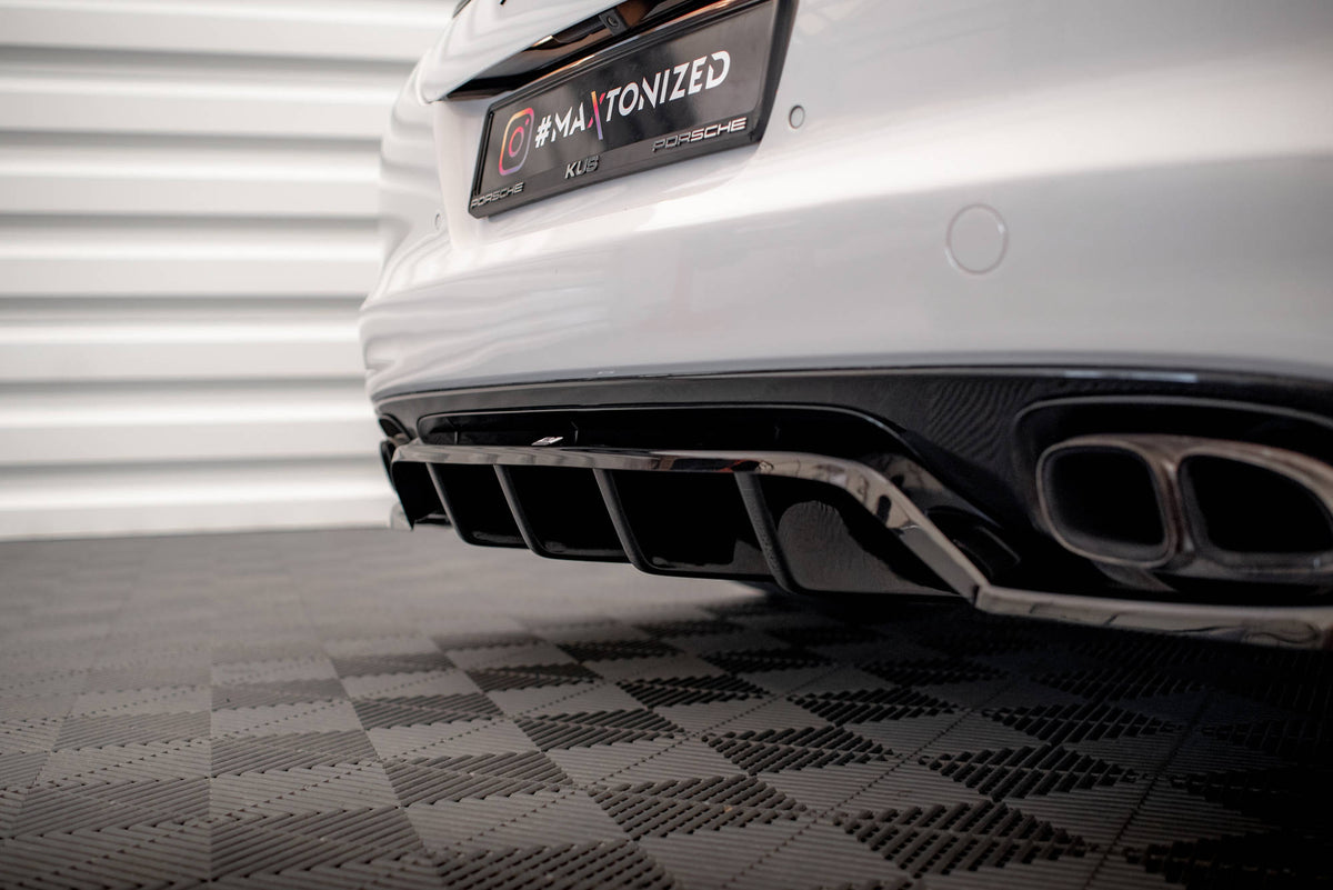 Street+ Mittlerer Diffusor RACE passend für Porsche Panamera Turbo 970 schwarz Hochglanz – Ansicht 5