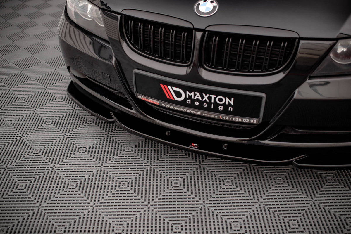 Street+ Spoilerlippe Front Ansatz V.2 passend für BMW 3er E90 schwarz Hochglanz – Ansicht 3