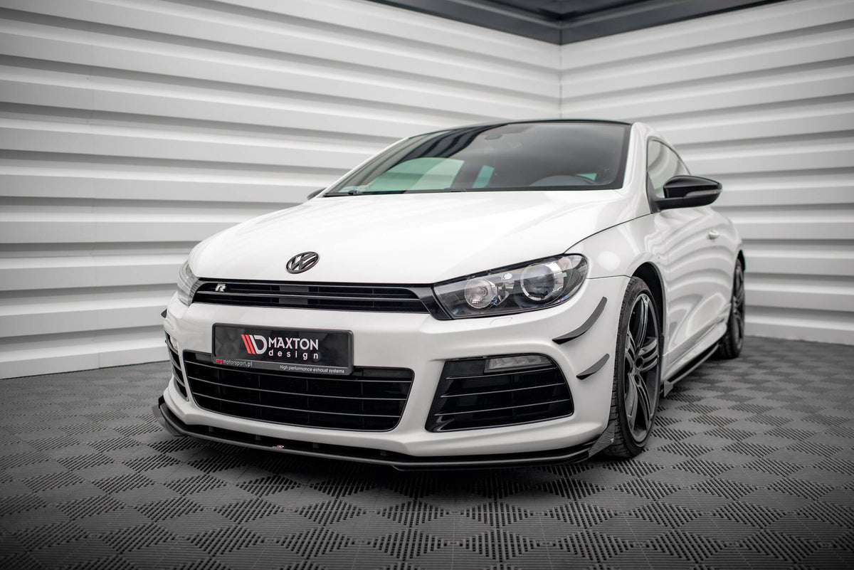 Street Pro Street+ Spoilerlippe Front Ansatz + Flaps passend für VW Scirocco R Mk3 schwarz Hochglanz – Ansicht 4