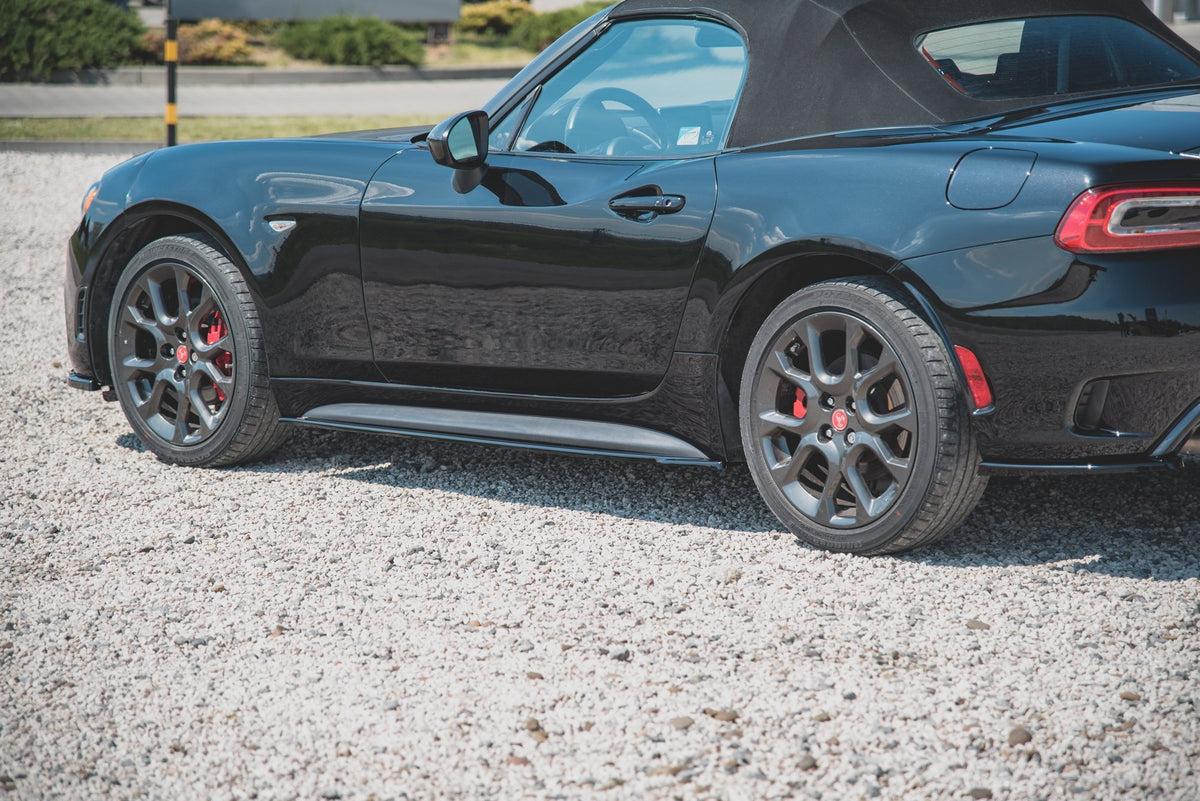 Street+ Seitenschweller Leisten passend für Abarth 124 Spider  schwarz Hochglanz – Ansicht 3