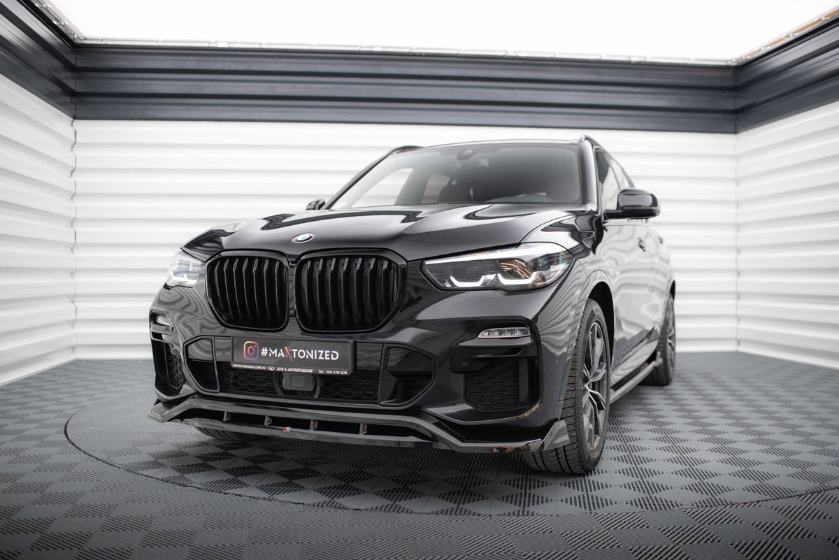 Street+ Spoilerlippe Front Ansatz V.2 passend für BMW X5 M-Paket G05 schwarz Hochglanz – Ansicht 1