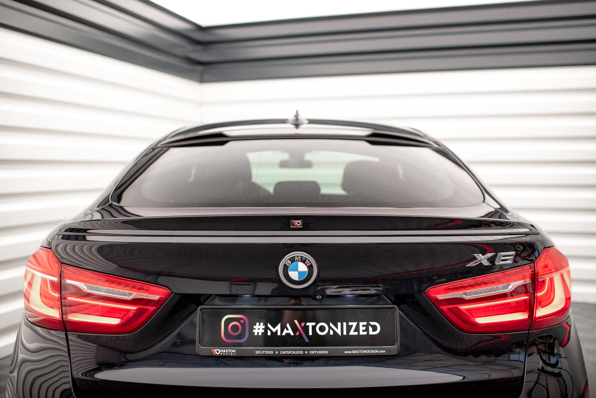 3D Heckspoiler Lippe V.2 BMW X6 F16 M-Paket / X6 M F86 schwarz Hochglanz – Ansicht 3