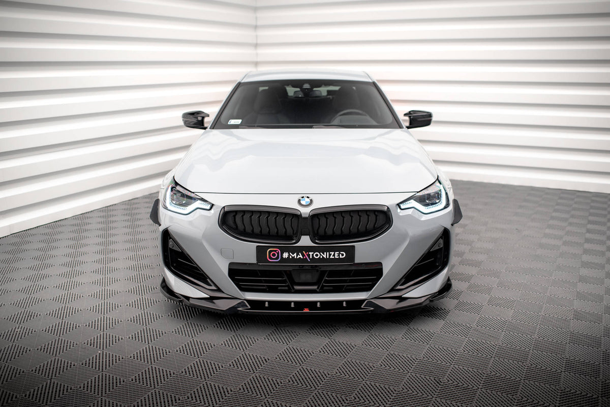 Street+ Spoilerlippe Front Ansatz V.2 passend für BMW 2 Coupe M-Paket / M240i G42 schwarz Hochglanz – Ansicht 1