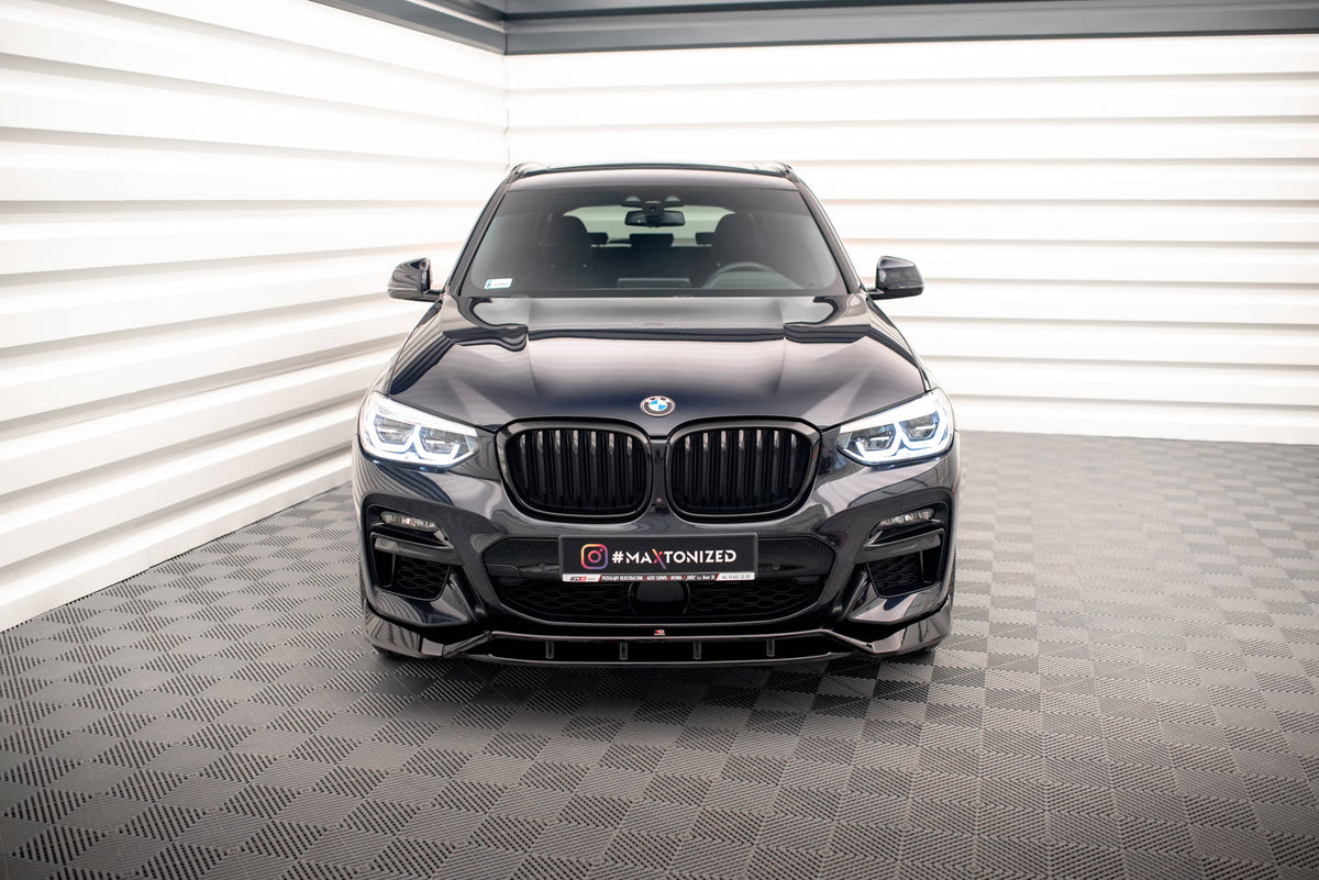 Street+ Spoilerlippe Front Ansatz V.2 passend für BMW X3 M40d / M40i / M-Paket G01  schwarz Hochglanz – Ansicht 1