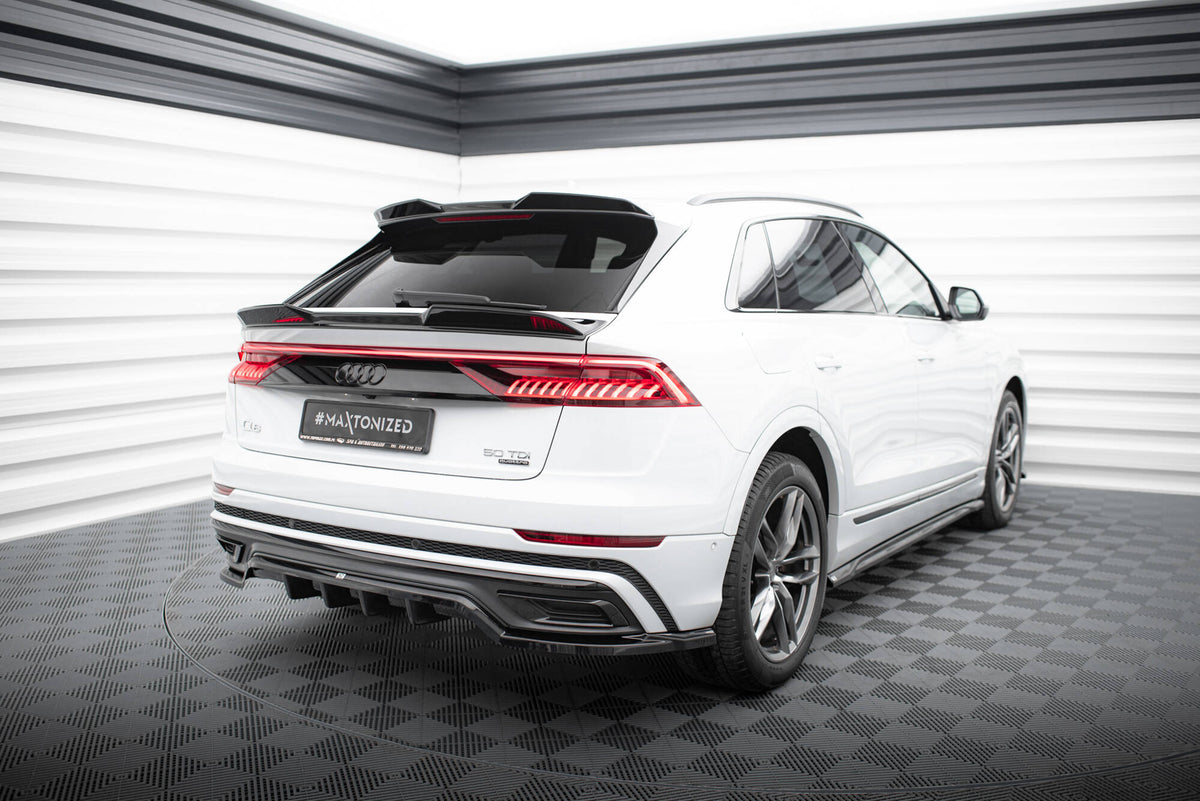 Höher Heckspoiler Lippe 3D Audi Q8 / SQ8 / Q8 S-Line Mk1 schwarz Hochglanz – Ansicht 5