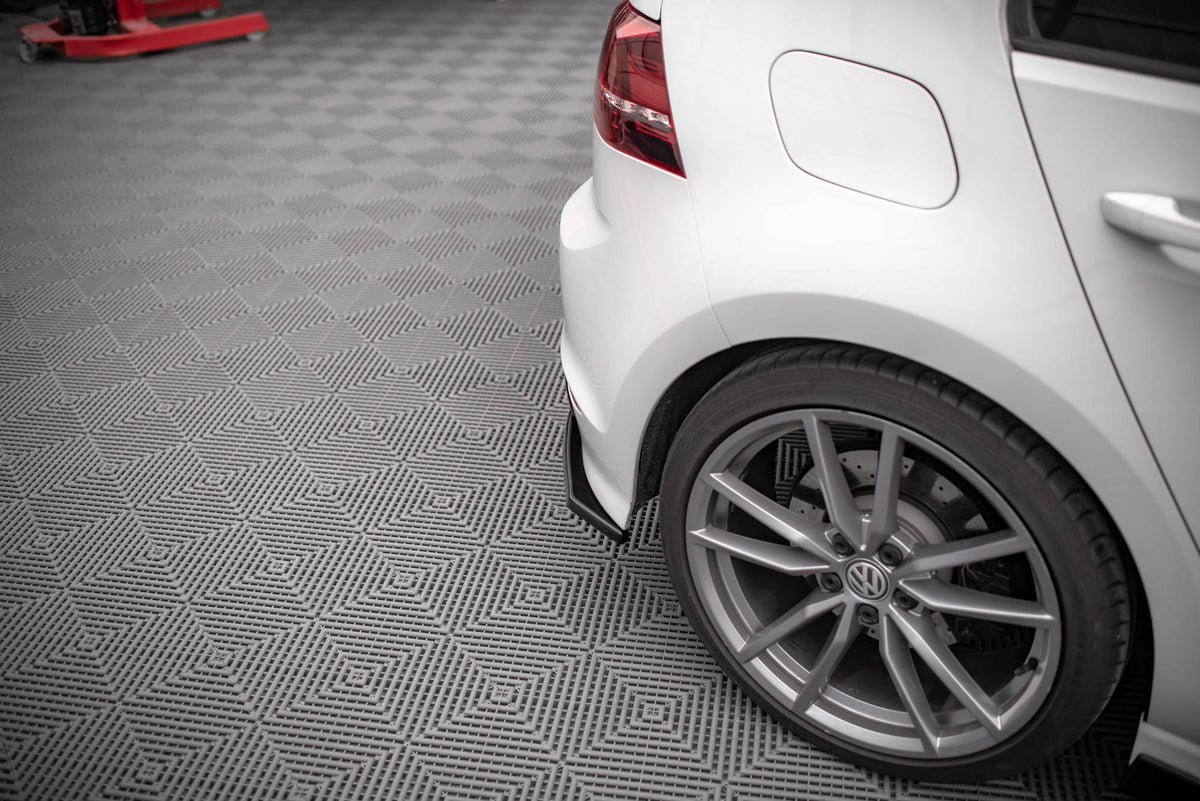Heck Ansatz Flaps Diffusor V.3 passend für VW Golf R Mk7 schwarz Hochglanz – Ansicht 4