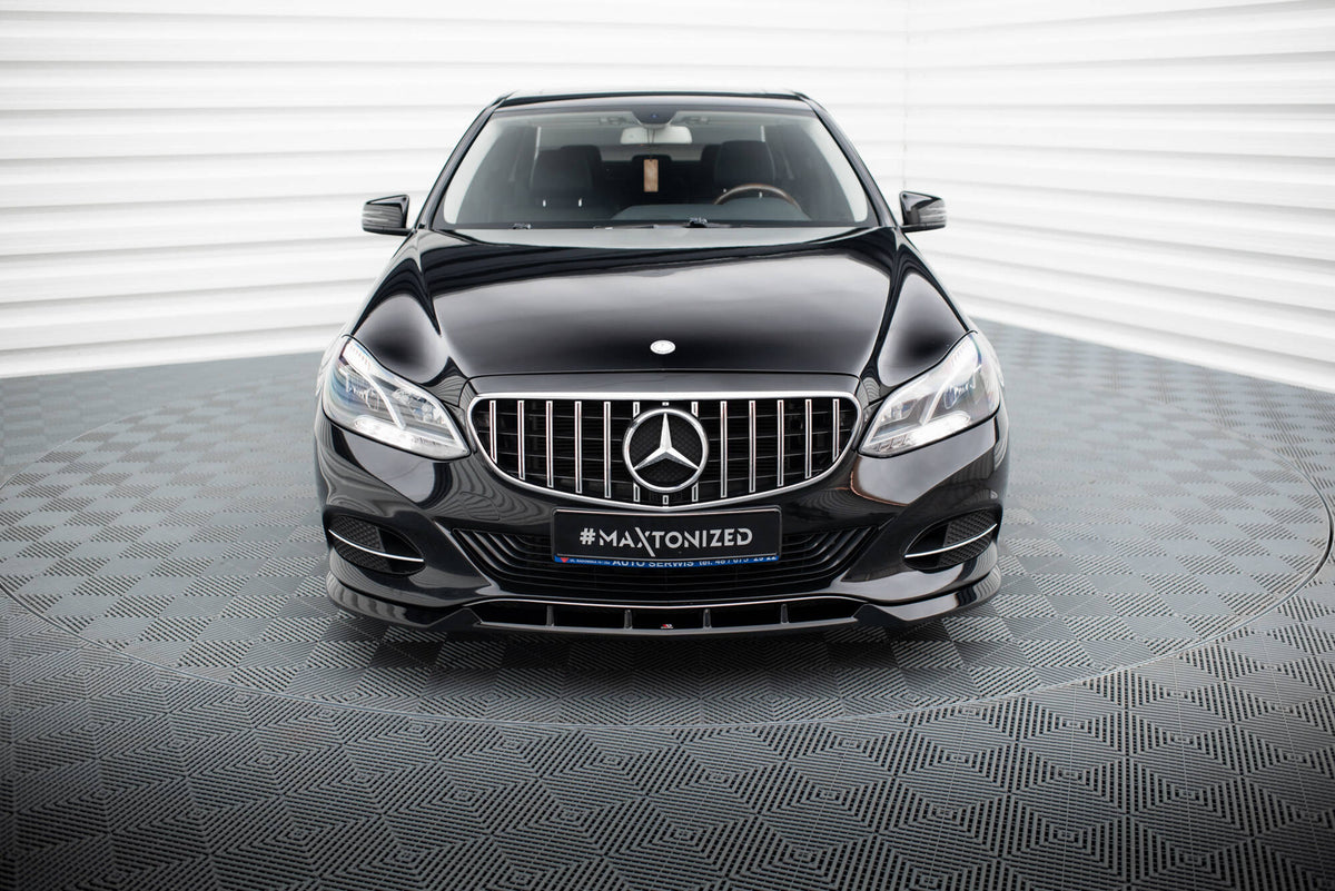 Street+ Spoilerlippe Front Ansatz passend für Mercedes-Benz E W212 Facelift schwarz Hochglanz – Ansicht 1