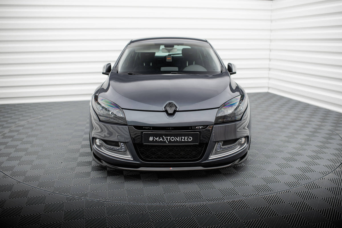 Street+ Spoilerlippe Front Ansatz V.2 passend für Renault Megane GT Mk3 Facelift schwarz Hochglanz – Ansicht 1