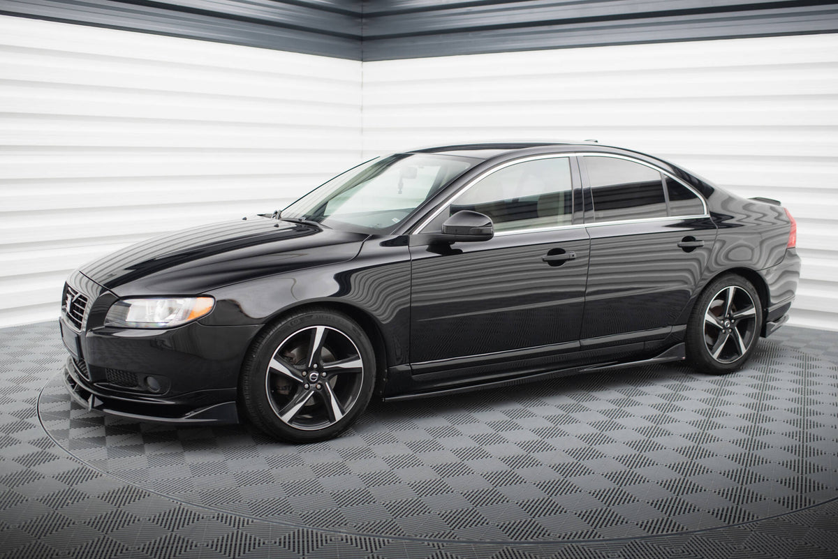 Street+ Seitenschweller Leisten passend für Volvo S80 Mk2 schwarz Hochglanz – Ansicht 1