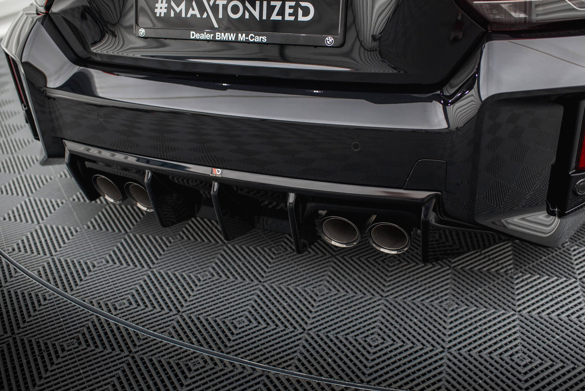 Diffusor Heck Ansatz V.1 passend für BMW M2 G87 schwarz Hochglanz – Ansicht 5
