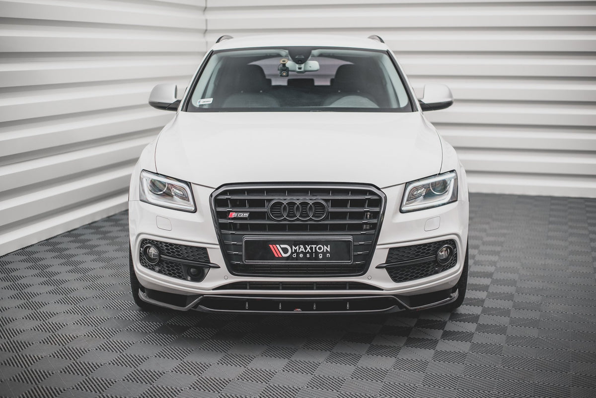 Street+ Spoilerlippe Front Ansatz passend für Audi SQ5 / Q5 S-Line Mk1 (8R) schwarz Hochglanz – Ansicht 1