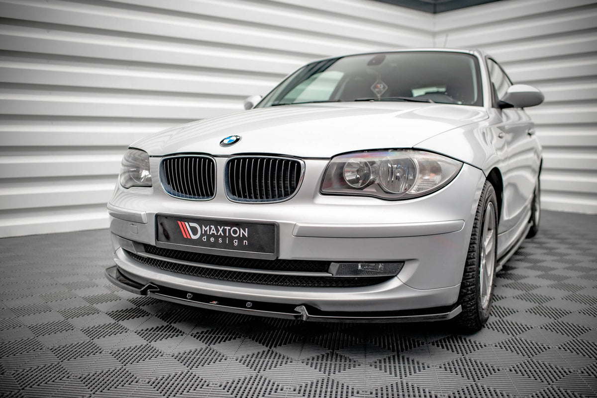 Street+ Spoilerlippe Front Ansatz V.3 passend für BMW 1er E81 Facelift schwarz Hochglanz – Ansicht 3