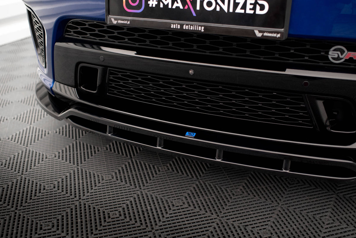 Street+ Spoilerlippe Front Ansatz V.2 passend für Land Rover Range Rover Sport SVR Mk2 schwarz Hochglanz – Ansicht 3