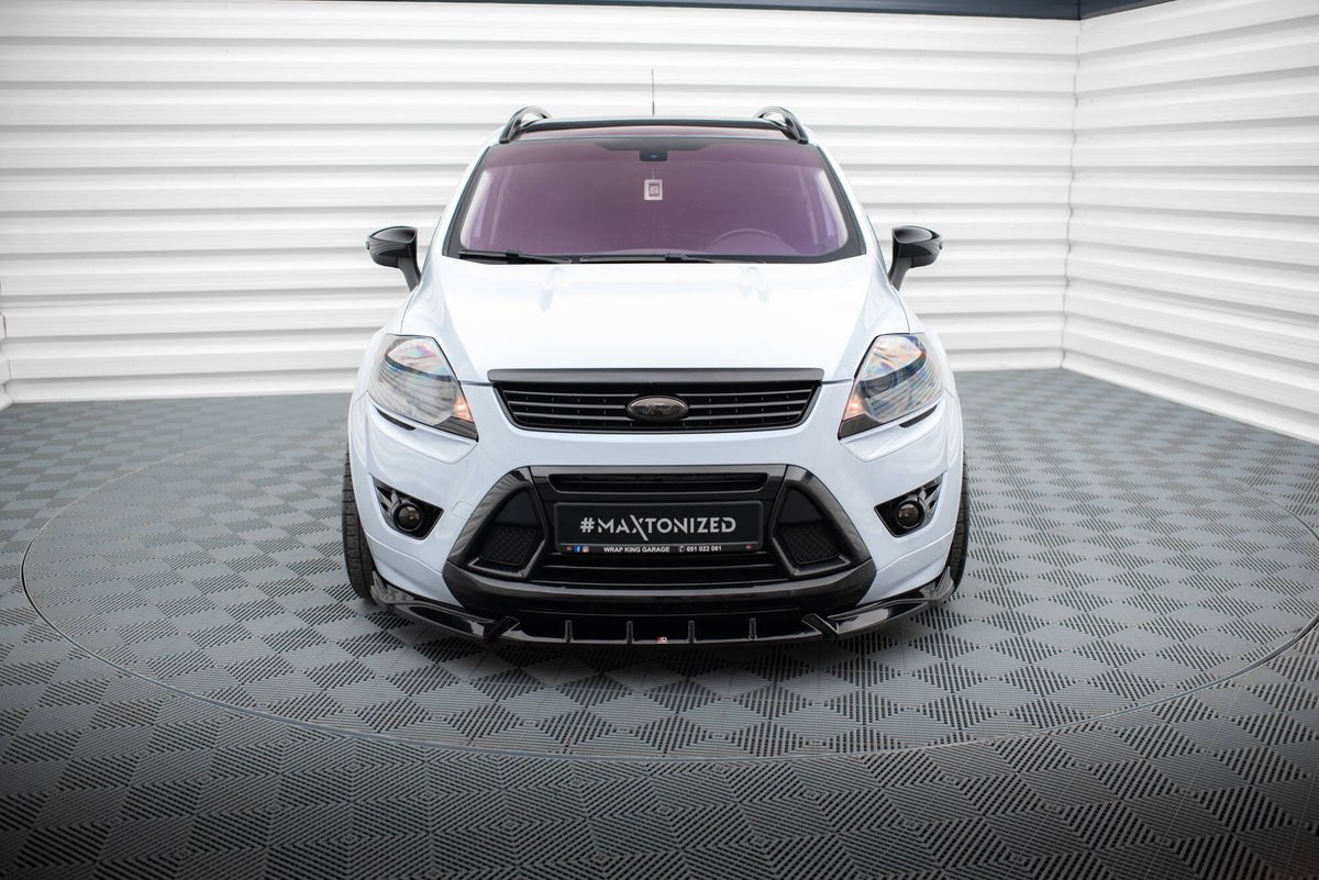 Street+ Spoilerlippe Front Ansatz passend für Ford Kuga ST Mk1 schwarz Hochglanz – Ansicht 1