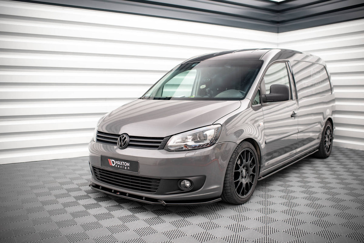 Street+ Spoilerlippe Front Ansatz passend für VW Caddy Mk3 Facelift schwarz Hochglanz – Ansicht 3