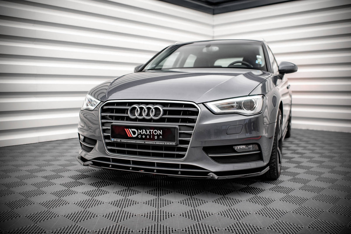 Street+ Spoilerlippe Front Ansatz passend für Audi A3 Sportback 8V schwarz Hochglanz – Ansicht 4