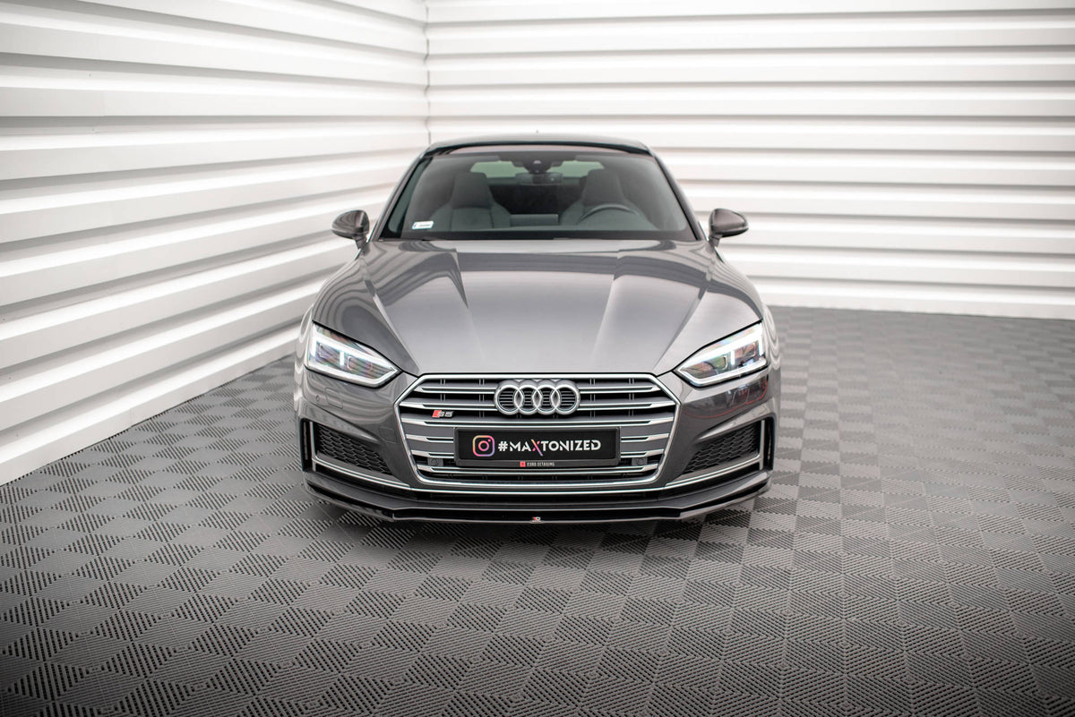 Street+ Spoilerlippe Front Ansatz V.2 passend für Audi S5 / A5 S-Line F5 Coupe / Sportback schwarz Hochglanz – Ansicht 3
