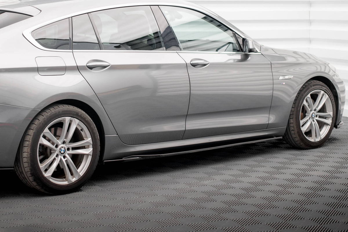 Street+ Seitenschweller Leisten passend für BMW 5er GT M-Paket F07 schwarz Hochglanz – Ansicht 1
