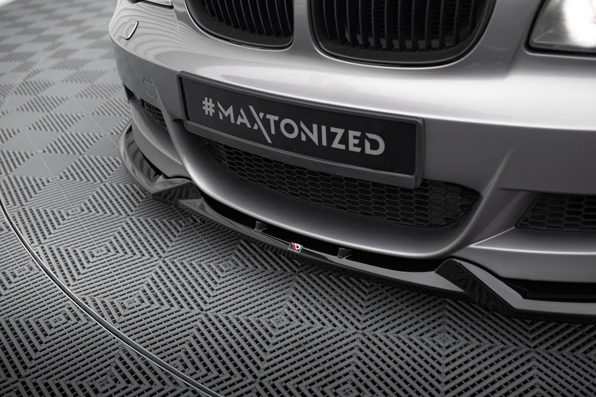 Street+ Spoilerlippe Front Ansatz V.1 passend für BMW 1er M-Paket E82 schwarz Hochglanz – Ansicht 4