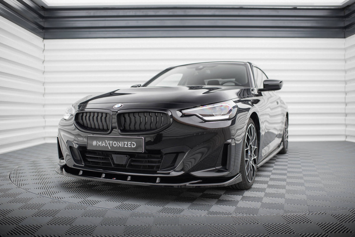Street+ Spoilerlippe Front Ansatz V.3 passend für BMW 2 Coupe G42 schwarz Hochglanz – Ansicht 1