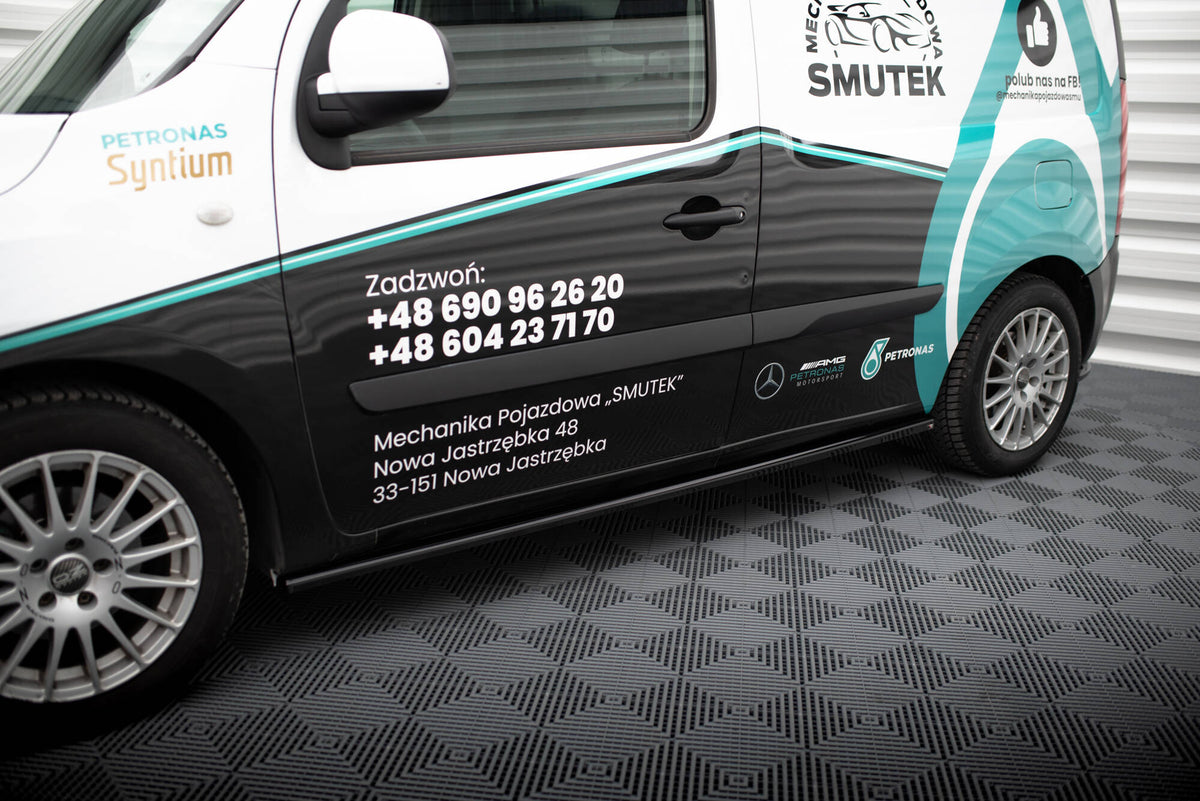 Street+ Seitenschweller Leisten passend für Mercedes-Benz Citan W415 schwarz Hochglanz – Ansicht 4
