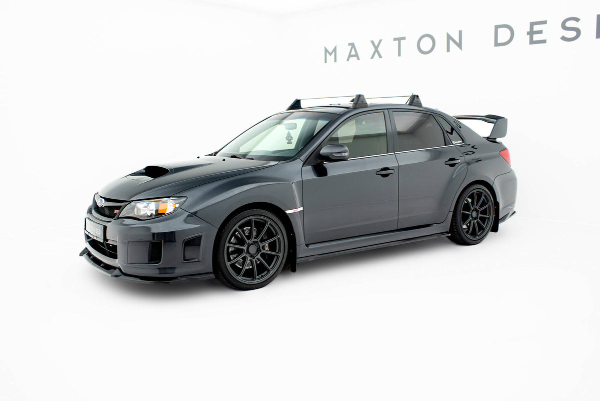 Street+ Seitenschweller Leisten V.2 passend für Subaru Impreza WRX STI Mk3 Facelift schwarz Hochglanz – Ansicht 1